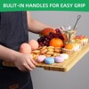 EcoSummer 24x18" Bamboo Cutting Board, Pre-Oiled Butcher Block with Juice Groove & Handles for Kitchen. - 2 of 4