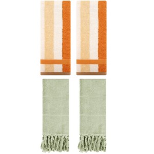 REGALWOVEN 4 Pcs Cotton Bathroom Hand Towels for Home Decoration - 1 of 4