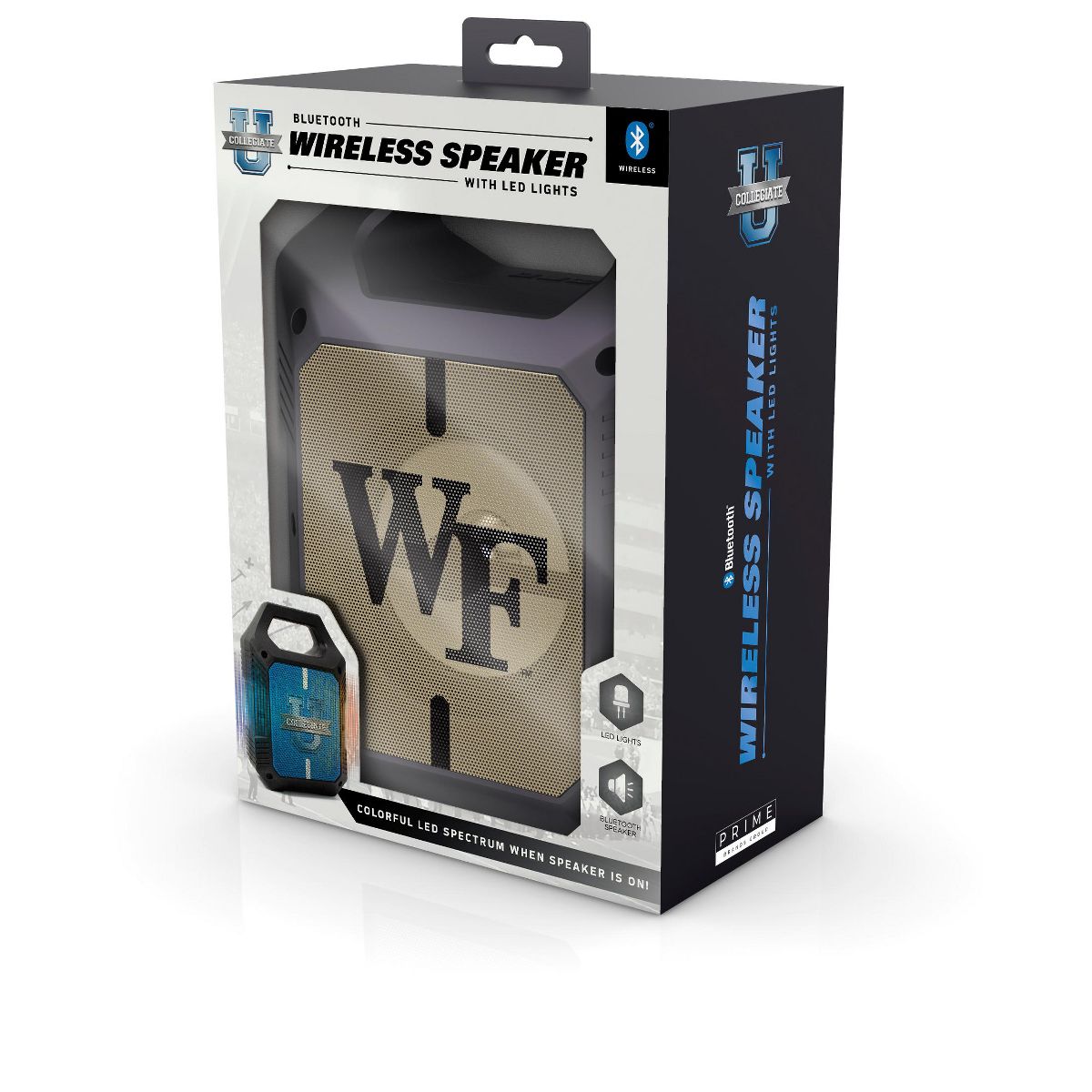 SOAR Collegiate ShockBox XL LED Wireless Bluetooth Speaker- Wake Forest Demon Deacons - thumbnail 2