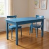 HomeRoots 60" Caribbean Blue Solid Wood Dining Table - 2 of 4