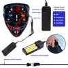 2PCS Halloween Mask, Scary Halloween Mask for Halloween Party, Masquerade Mask with 3 Light Modes, Red and Blue - 3 of 4