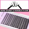 VEYESBEAUTY Camellia Lash Clusters Eyelash Extensions Thin & Invisible Band DIY Individual False Eyelashes Wispy Lash Tray 8-16mm Mixed Length - 4 of 4