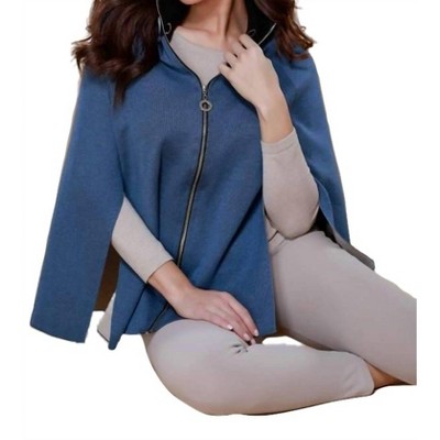 Women's High Slit Detachable Hooded Pullover - ANGEL