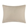 Greenland Home Fashions Velvet Crush Khaki Sham – Quilted Pillow Cover in Neutral Crushed Velvet, Soft Luxe Glam Look - 2 of 4