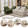99" Corduroy Modular No-Armrests DIY 4-Seater L-Shaped Sectional Sofa - 2 of 4