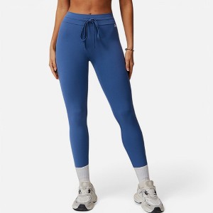 Anna-Kaci Active Women's High Waist Drawstring Leggings with Stretchy Fit - 1 of 4