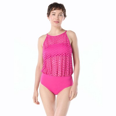 Carmen Marc Valvo High Neck One Piece