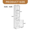 Tall Bathroom Cabinet, Freestanding Storage Cabinet with Drawer, MDF Board, Adjustable Shelf - Leovsnove - 3 of 4