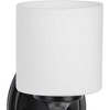 Progress Lighting Lynzie 1-Light Bath Vanity Light, Matte Black, Etched White Glass, Damp Rated - 3 of 4