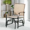 Costway Patio Swing Single Glider Chair Rocking Seating Steel Frame Garden Furni Brown - 2 of 4