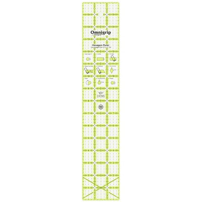 Omnigrid 3" x 16" Non-Slip Hexagon Quilting Ruler