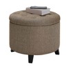 Breighton Home Designs4Comfort Round Storage Ottoman - 3 of 4
