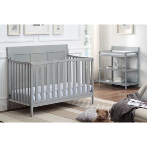 PAGED 4 in 1 Crib Convertible Baby Bed Frame with Headboard and Adjustable Mattress Heights for Bedroom - 1 of 4