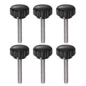 Unique Bargains Plastic Threaded Bolt Knurled Clamping Knob Thumb Screws 6 Pcs - 1 of 4