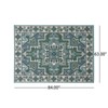 VisioGear Area Rug, 7'*5'3"’ Vintage Large Non-slip Rug For Living Room Kitchen Bedroom, Teal & Green, 84"*63"*0.16" - 3 of 4