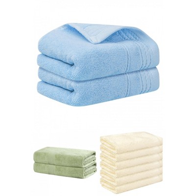REGALWOVEN Striped Soft Absorbent Bathroom Cotton Towel Set 3 Pcs