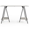 Signature Design by Ashley Casual Bayflynn Home Office Desk with 2 Fixed Shelves, White - 3 of 4