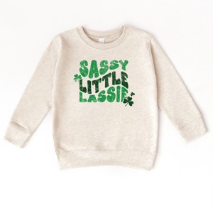 The Juniper Shop Sassy Little Lassie Bubble Letter Toddler Sweatshirt - 1 of 4