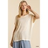 Slickblue Sheer Dolman Sleeve Scoop Neck Top for Women – Ivory – Side Slit – Casual & Relaxed Wear - S - 2 of 4