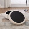 Mlmh & Kngwa 31.5"W Upholstered Round Storage Ottoman With Reversible Lid - 3 of 4