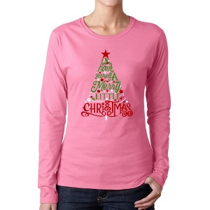 LA Pop Art Have Yourself a Merry Little Christmas - Women's Word Art Long Sleeve T-Shirt - 1 of 4