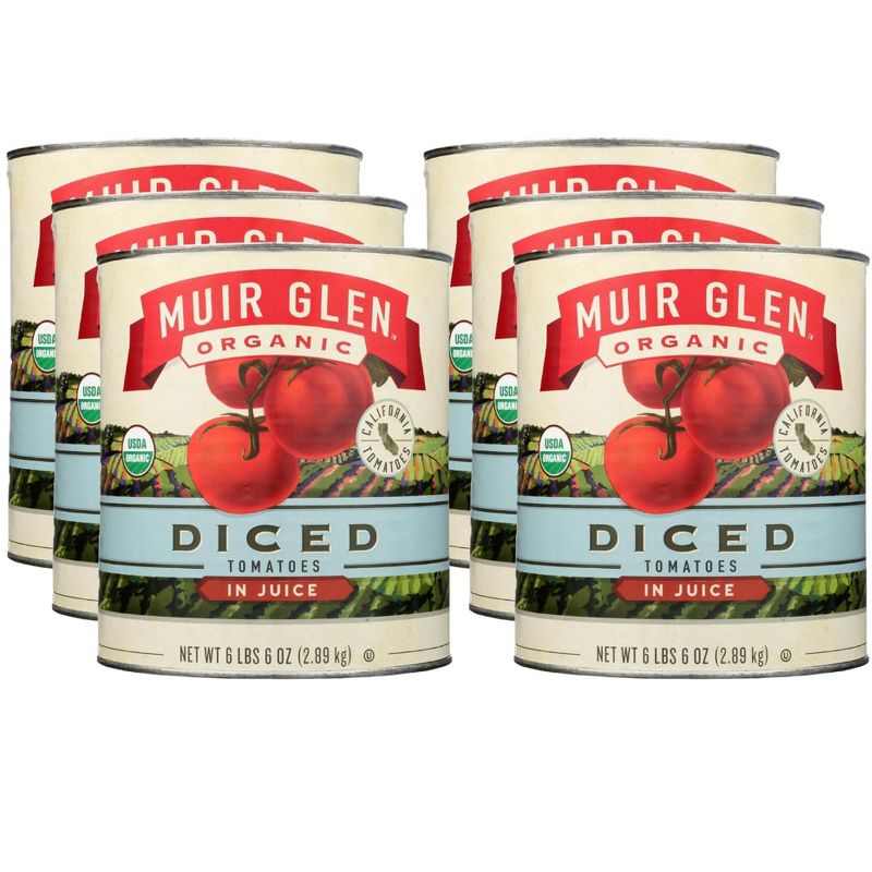 Muir Glen Organic Diced Tomatoes in Juice - Case of 6/102 oz, 1 of 8