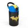 DC Batman Stainless Steel Water Bottle - Wide Mouth Double Walled Vacuum Insulated Bottle for Hot and Cold Beverages - 550ml/18oz