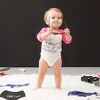 Pavilion Gift Company - Newsfeed - 12-24 Months 3/4 Length Pink Sleeve Onesie - Leotards and Bodysuits - 2 of 4