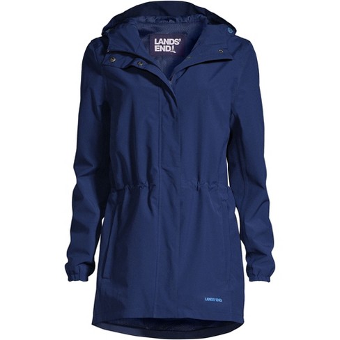 Women's petite rain store jacket with hood