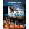 VEVOR Motorized Projector Screen, 120 inch 4:3 1080 HD Electric Projector Screen, Wall Mounted Projection Dispaly Projector, White - 3 of 4