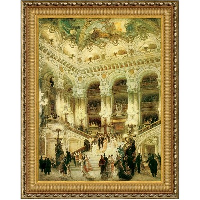 Small Gold Framed Abstract Canvas Painting