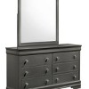GlasFlength Decorative Wall Mirrors Wall Art Square Mirror Vanity Mirror Accent Mirror Metal Frame Mirror for Living Room, Gray, 38.19"*0.87"*38.19" - 3 of 4