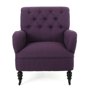 Randl Tufted Chair - Dark Purple - Christopher Knight Home