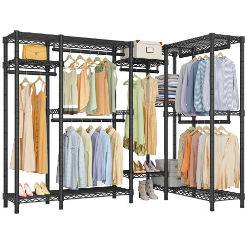 Vipek L6 Garment Rack L Shaped Clothes Rack Heavy Duty Clothing Rack Metal  Freestanding Closet, Medium Size : Target