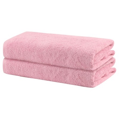 Unique Bargains Quick Drying Highly Absorbent Cotton Thick Bath Towels 28" x 56" 2 Pcs
