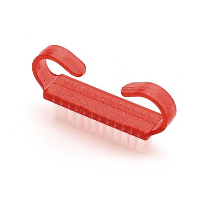 Unique Bargains Durable Translucent Horn Nail Brush 2.44"x1.38" 1 Pc