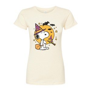 Women's - Peanuts - Snoopy Woodstock Witchcraft Fitted Graphic T-Shirt - 1 of 4