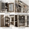 TV Stand for 65/75 Inch TVs, Rustic Wood Entertainment Center with Storage Cabinet and 2 Mesh Doors, Vintage Media Console - 4 of 4
