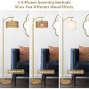 GDFStudio Rani Bohemian Arc Floor Lamp with Rattan Fabric Shades, 3 Color Temperatures and Adjustable Height - 3 of 4