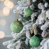 GlasFlength Tree Ornaments Modern Glass Ball Set Simple Elegant Design for Christmas Tree Home Decor Indoor Outdoor, Green, 4.7"*4.7"*4.7" - 4 of 4