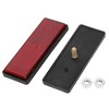 Unique Bargains M6x1.0 Rectangle Universal Motorcycle Bike Screw Mount Warning Reflector Red 1 Pair - 4 of 4