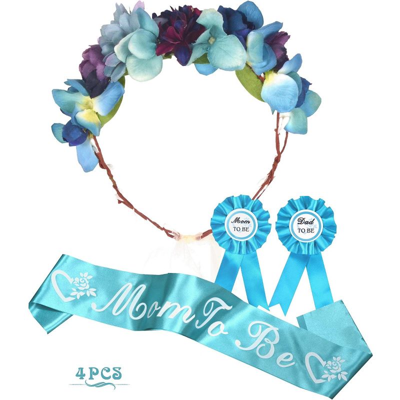 Meant2tobe Baby Shower Decorations Set for Mom and Dad - Blue, 1 of 4