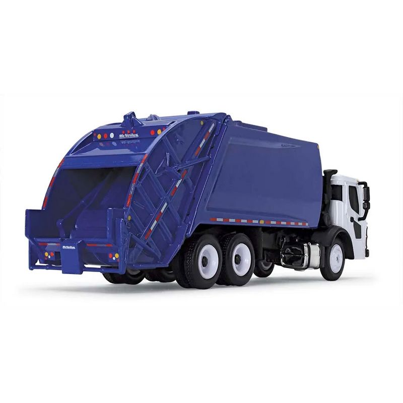 First Gear 1/87 White Mack LR with Blue McNeilus Meridian Rear Loader Garbage Truck 80-0352, 2 of 4