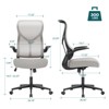 Musment Ergonomic Computer Mesh Chair with Flip-up Armrests,Lumbar Support, Backrest for Home Office - 3 of 4
