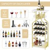 Metal Wine Rack Wine Bottle Holders Stands Freestanding Floor - 2 of 4