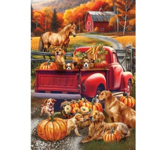 Briarwood Lane Fall House Flag 40x28 For Outdoor Fall Puppy Pickup For Fall House Flag - 1 of 4