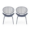 Coolbibila-Modern Patio Dining Chairs, Patio Chair Metal With Back, Outdoor Accent Chair, Patio Chair Set Of 2 - 3 of 4