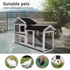 Gulches Large Wooden Rabbit Hutch with Three Doors and Removable Trays - 3 of 4