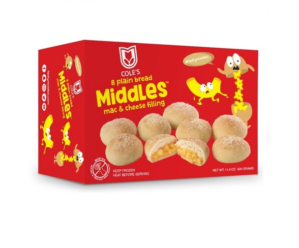 Cole's Middles Plain Bread with Mac & Cheese Frozen Filling - 8ct