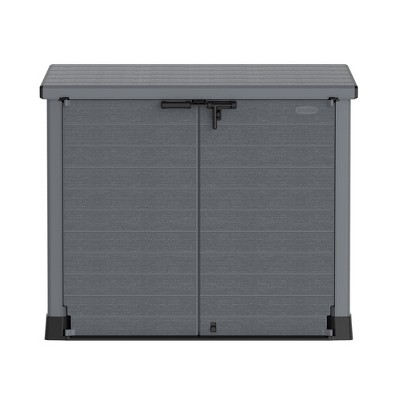 Duramax Gray Polypropylene Resin Outdoor Storage Box with Flat Lid